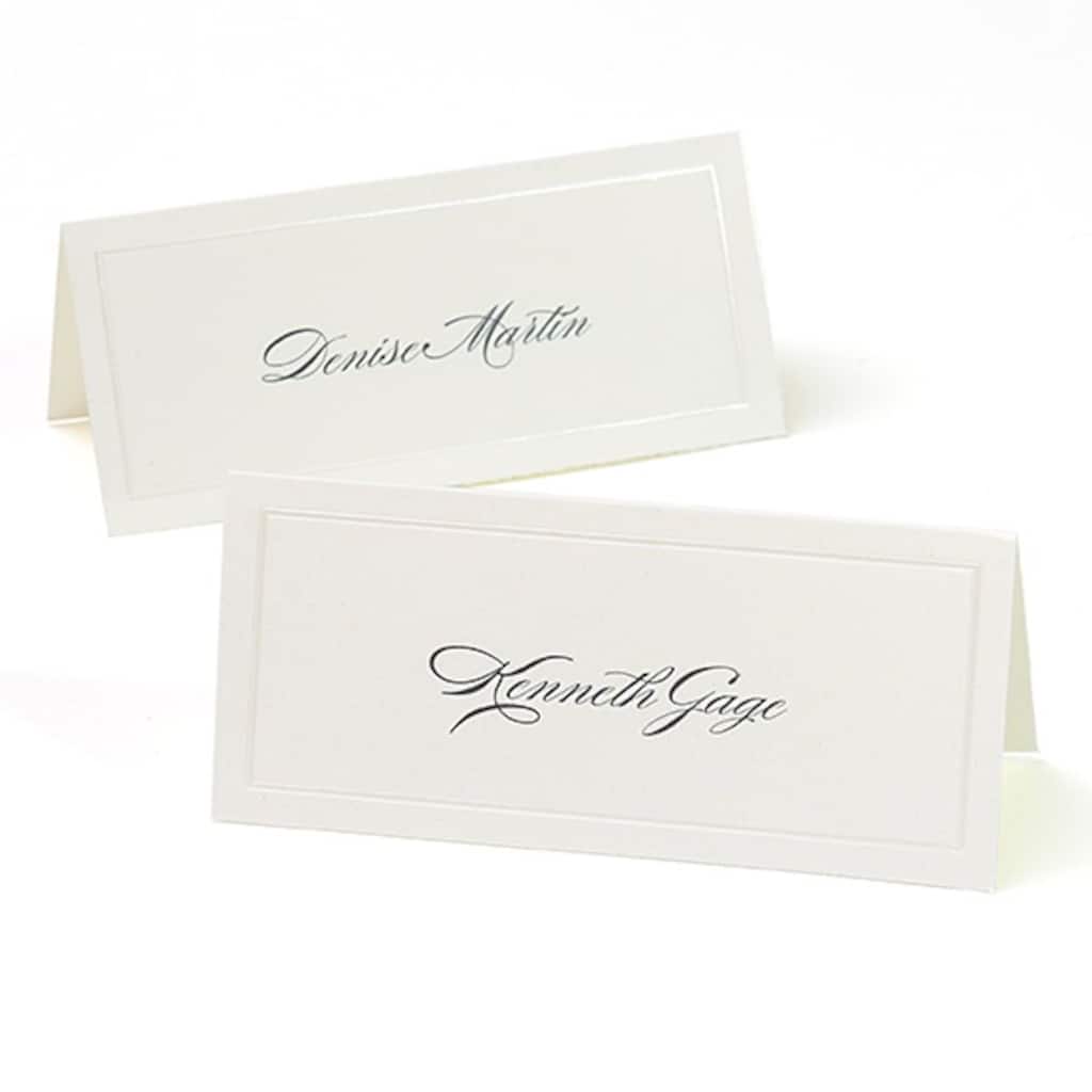 Gartner Studios® Pearl Ivory Border Place Cards Within Michaels Place Card Template